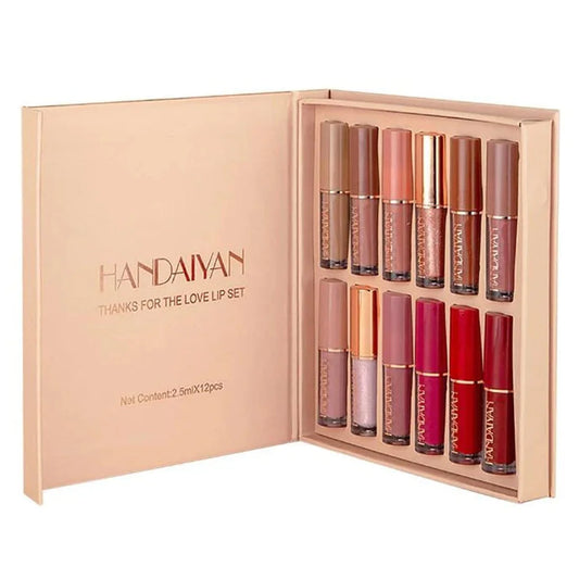 HANDAIYAN 12 Colors Matte Liquid Lipstick Set 2.5ml*12pcs
